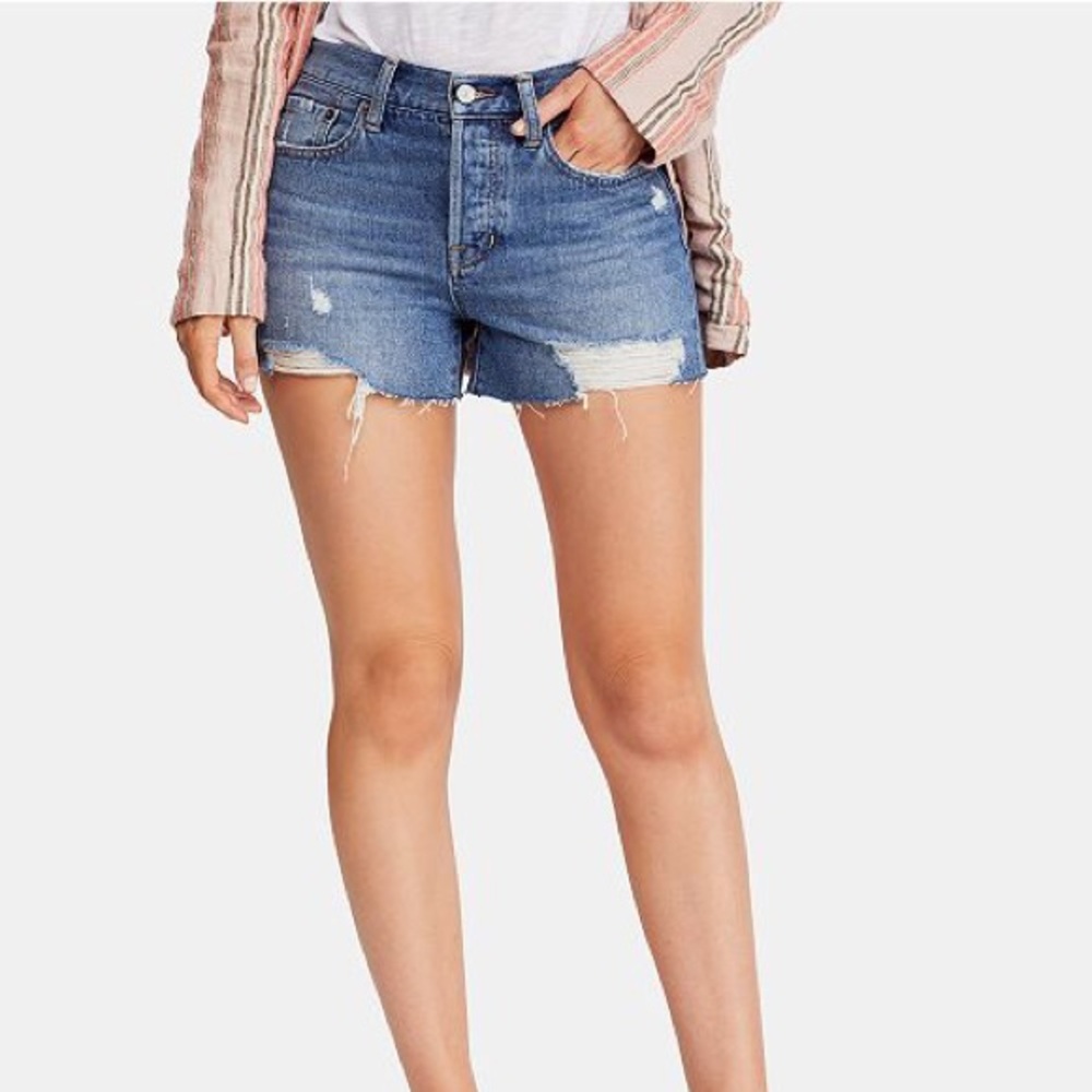 Free People Sofia Distressed Cut Off Shorts Sz 27